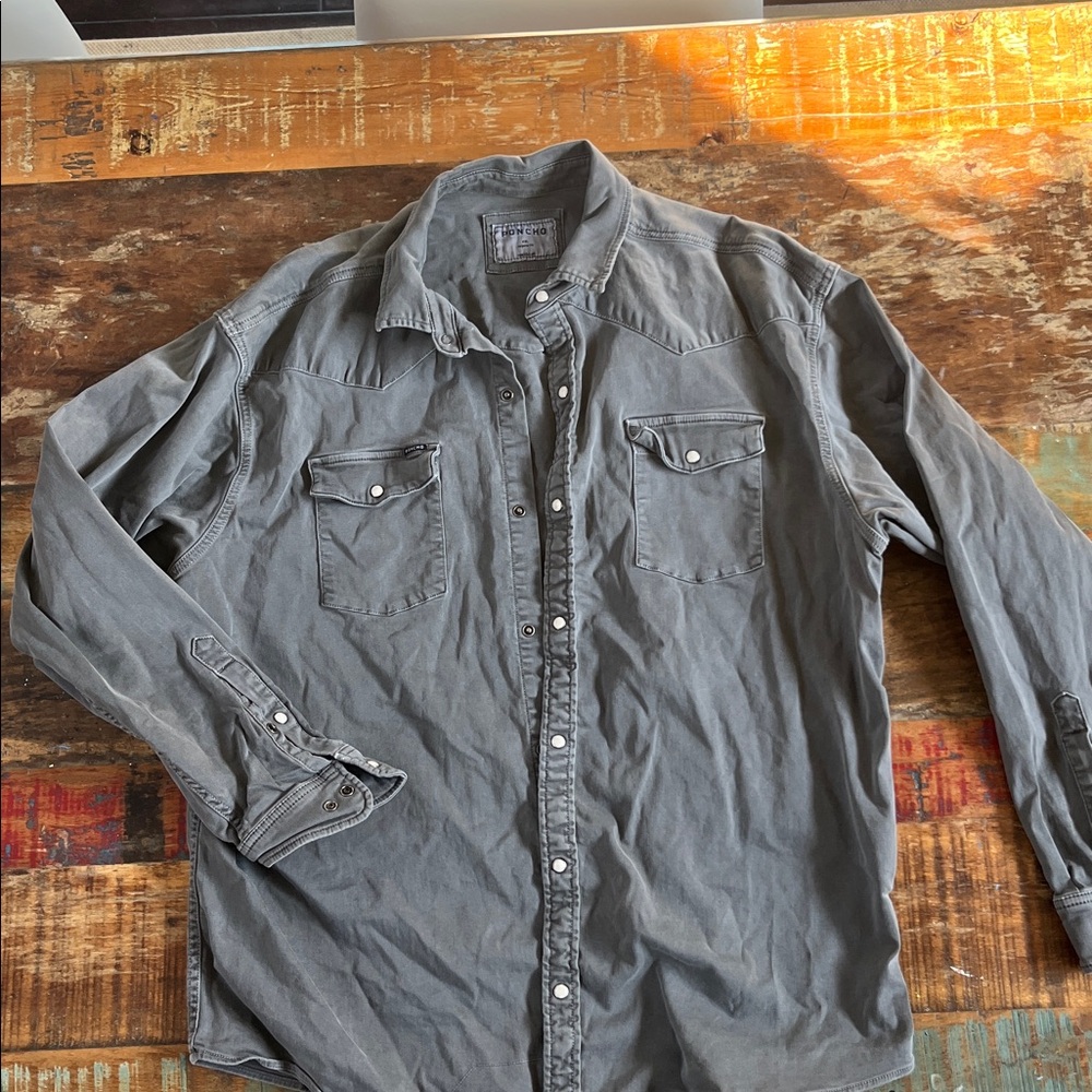 Gray Button-Up Shirt